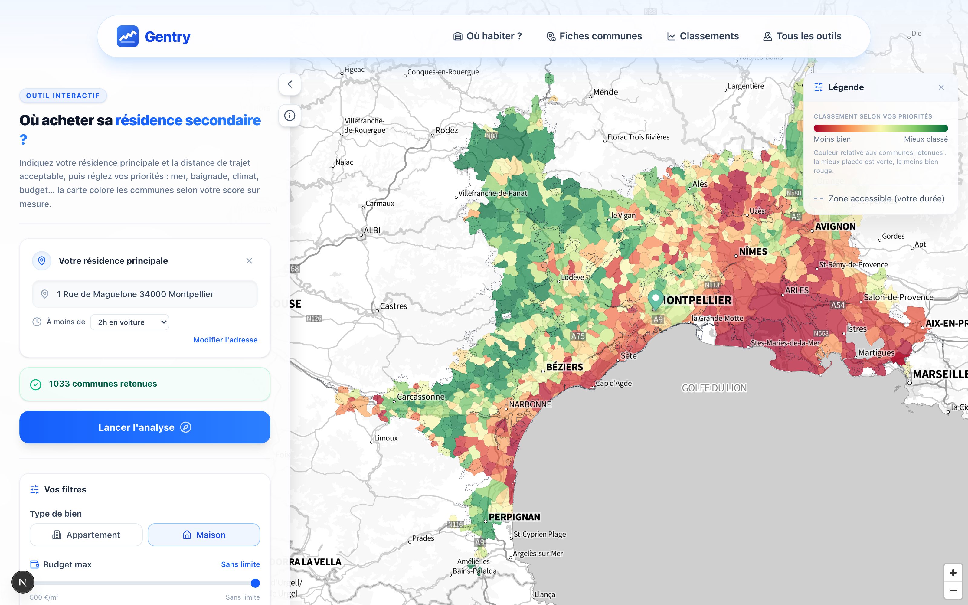 Aperçu de l'outil Où acheter sa résidence secondaire ?